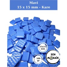 Zen Mozaik Sanatsal Mozaik Çalışmalarınız Için 15X15 mm - Kare Cam Mozaik Taşı (100 Gr)