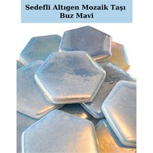 Zen Mozaik Sanatsal Mozaik Çalışmalarınız Için Sedefli Altıgen Cam Mozaik Taşı - Kenar 18 Mm, Köşegen 36 mm (200 Gr)