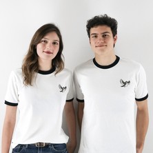 Daçka Dükkan Yuvaya Doğru Kırlangıç, Unisex Tişört, Beyaz