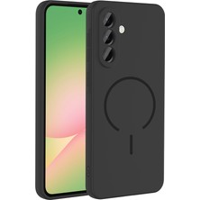 Lyon Tech Samsung Galaxy A56 Kılıf Zore Meta M-Safe Manyetik Aksesuar Uyumlu Kadife Iç Yüzeyli Yumuşak Silikon Kamera Korumalı Kapak