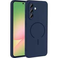 Lyon Tech Samsung Galaxy A56 Kılıf Zore Meta M-Safe Manyetik Aksesuar Uyumlu Kadife Iç Yüzeyli Yumuşak Silikon Kamera Korumalı Kapak