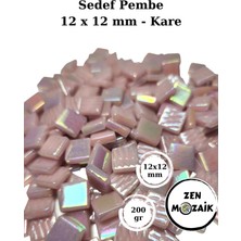 Zen Mozaik Sanatsal Mozaik Çalışmalarınız Için 12X12 mm - Kare Sedefli Cam Mozaik Taşı