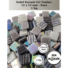 Zen Mozaik Sanatsal Mozaik Çalışmalarınız Için Karışık Renkli Cam Mozaik Taşları - 1 kg