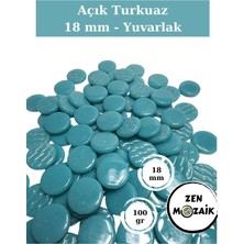 Zen Mozaik Sanatsal Mozaik Çalışmalarınız Için 18 mm Çaplı Yuvarlak Cam Mozaik Taşı (100 Gr)