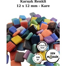 Zen Mozaik Sanatsal Mozaik Çalışmalarınız Için 12X12 mm - Kare Cam Mozaik Taşı (100 Gr)