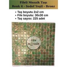 Zen Mozaik Sanatsal Mozaik Çalışmalarınız Için Fileli Cam Mozaik Taşı - Mozaik BOYUTU:20X20 mm