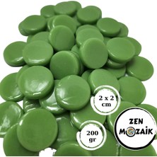 Zen Mozaik Sanatsal Mozaik Çalışmalarınız Için 2 cm Yuvarlak Cam Mozaik Taşı - 20X20 mm
