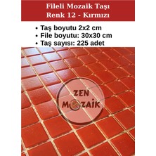 Zen Mozaik Sanatsal Mozaik Çalışmalarınız Için Fileli Cam Mozaik Taşı - Mozaik BOYUTU:20X20 mm