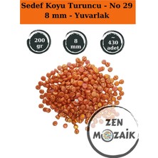 Zen Mozaik Sanatsal Mozaik Çalışmalarınız Için Sedefli Yuvarlak Cam Mozaik Taşı - Çap 8 mm (200 Gram)