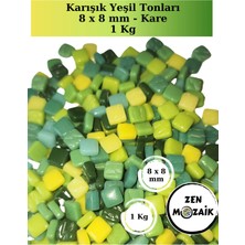 Zen Mozaik Sanatsal Mozaik Çalışmalarınız Için Karışık Renkli Cam Mozaik Taşları - 1 kg