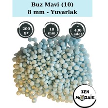 Zen Mozaik Sanatsal Mozaik Çalışmalarınız Için Yuvarlak Cam Mozaik Taşı - Çap 8 mm (200 Gram)