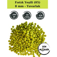 Zen Mozaik Sanatsal Mozaik Çalışmalarınız Için Yuvarlak Cam Mozaik Taşı - Çap 8 mm (200 Gram)