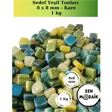 Zen Mozaik Sanatsal Mozaik Çalışmalarınız Için Karışık Renkli Cam Mozaik Taşları - 1 kg