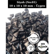 Zen Mozaik Sanatsal Mozaik Çalışmalarınız Için 10X1 X10 mm - Üçgen Cam Mozaik Taşı (200 Gr)