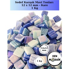 Zen Mozaik Sanatsal Mozaik Çalışmalarınız Için Karışık Renkli Cam Mozaik Taşları - 1 kg