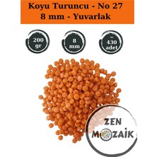Zen Mozaik Sanatsal Mozaik Çalışmalarınız Için Yuvarlak Cam Mozaik Taşı - Çap 8 mm (200 Gram)
