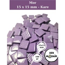 Zen Mozaik Sanatsal Mozaik Çalışmalarınız Için 15X15 mm - Kare Cam Mozaik Taşı (100 Gr)