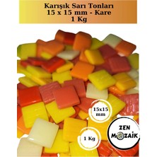 Zen Mozaik Sanatsal Mozaik Çalışmalarınız Için Karışık Renkli Cam Mozaik Taşları - 1 kg