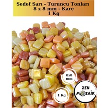 Zen Mozaik Sanatsal Mozaik Çalışmalarınız Için Karışık Renkli Cam Mozaik Taşları - 1 kg