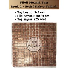 Zen Mozaik Sanatsal Mozaik Çalışmalarınız Için Fileli Cam Mozaik Taşı - Mozaik BOYUTU:20X20 mm