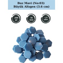Zen Mozaik Sanatsal Mozaik Çalışmalarınız Için Altıgen Cam Mozaik Taşı - Kenar 18 Mm, Köşegen 36 mm (200 Gr)