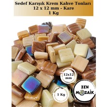 Zen Mozaik Sanatsal Mozaik Çalışmalarınız Için Karışık Renkli Cam Mozaik Taşları - 1 kg
