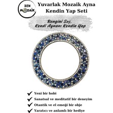 Zen Mozaik Yuvarlak Mozaik Ayna Yapım Seti - Eğlenceli Kendin Yap Sanat Etkinliği