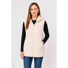 Sweet's Collection Yelek Kadın Uzun Tunik Welsoft Peluş