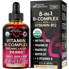 Nutra Harmony  (Ösg Özel Sporcu Gıdaları)  Vitamin B-Complex 60 ml  B5 - B12 -  B1 - B6 -  B7 -  B9 -  B3 - Made In Usa.