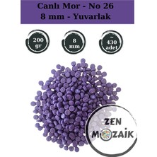 Zen Mozaik Sanatsal Mozaik Çalışmalarınız Için Yuvarlak Cam Mozaik Taşı - Çap 8 mm (200 Gram)