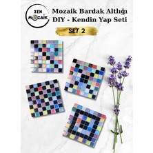 Zen Mozaik - Mozaik Bardak Altlığı Kendin Yap Seti – Yaratıcılığınızı Keşfedin!