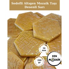 Zen Mozaik Sanatsal Mozaik Çalışmalarınız Için Sedefli Altıgen Cam Mozaik Taşı - Kenar 18 Mm, Köşegen 36 mm (200 Gr)