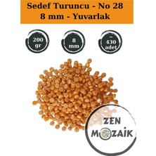 Zen Mozaik Sanatsal Mozaik Çalışmalarınız Için Sedefli Yuvarlak Cam Mozaik Taşı - Çap 8 mm (200 Gram)