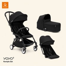 Stokke Yoyo³ Komple Set Siyah | Portbebe + 6+ Stil Paketi Dahil | Doğumdan Itibaren Kullanım