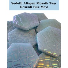 Zen Mozaik Sanatsal Mozaik Çalışmalarınız Için Sedefli Altıgen Cam Mozaik Taşı - Kenar 18 Mm, Köşegen 36 mm (200 Gr)