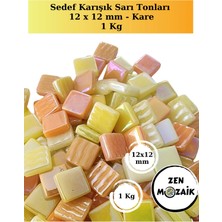Zen Mozaik Sanatsal Mozaik Çalışmalarınız Için Karışık Renkli Cam Mozaik Taşları - 1 kg