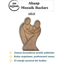 Zen Mozaik Kolay Mozaik Yapım Bazı | Boyama ve Mozaik Yapımına Uygun Hazır Şablonlu Ahşap Zemin