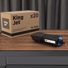 Kingjet Kyocera Uyumlu TK-3190 Standart Kapasiteli (20'li Paket) Çipli Muadil Toner | Ecosys P3260DN