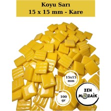 Zen Mozaik Sanatsal Mozaik Çalışmalarınız Için 15X15 mm - Kare Cam Mozaik Taşı (100 Gr)