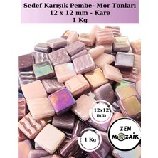Zen Mozaik Sanatsal Mozaik Çalışmalarınız Için Karışık Renkli Cam Mozaik Taşları - 1 kg
