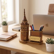 Mezora Kişiye Özel Galata Temalı Masa Isimliği Masa Üstü Ofis Isimliği Ofis Masa Üstü Dekoru