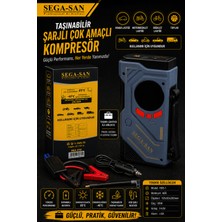 Sega-San Taşıma Çantalı Şarjlı Kompresör ve Akü Takviye Cihazı