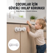 Belle Fusion Mey Ithalat® 4 Adet Dolap ve Çekmece Emniyet Kilidi Çift Taraflı Bantlı Güvenli Tasarım Yeni Nesil