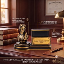 Mezora Kişiye Özel Aslan Temalı Masa Isimliği Masa Üstü Ofis Isimliği