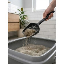 Eco Lounge Modern Tasarımlı Mikro Delikli Kedi Kumu Küreği – Ergonomik Saplı, Hızlı ve Hijyenik Temizlik
