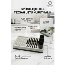 Eco Lounge Drenajlı Gri Bulaşıklık Tezgah Üstü Tabak Bardak Kurutma Mutfak Düzenleyici
