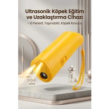 Eco Lounge Sarı Ultrasonik Köpek Kovucu El Fenerli Eğitim Cihazı Günlük Taşınabilir Pratik Model