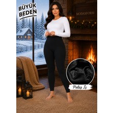 Modasform İçi Peluş Termal Tayt Battal Büyük Beden Kışlık Peluş Tayt