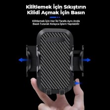 Vantuzlu Uzayan Cam ve Torpido Için Ayarlanabilir Araç Içi Telefon Tutucu