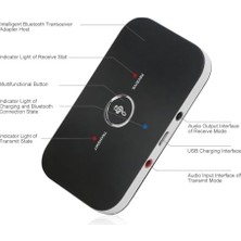 Bluetooth 5.0 2-In-1 Ses Verici ve Alıcı Adaptör – Tv Pc Araç Hoparlör Için Wireless Audio Transmitter Receiver, Aux Destekli Tx Rx Kablosuz Müzik Çevirici | ZR1137